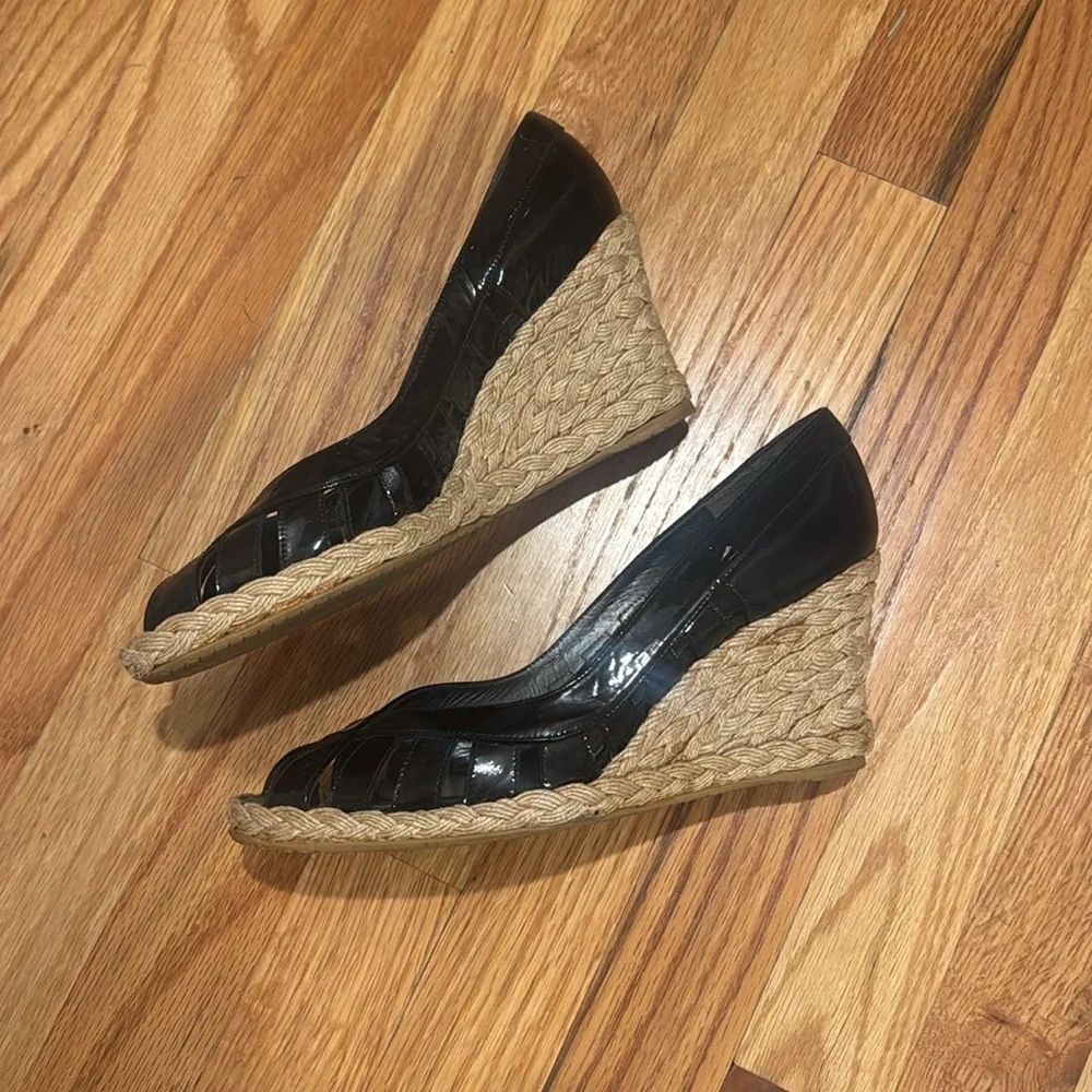 Stuart Weitzman Peep Toe Wedges - Picture 4 of 9